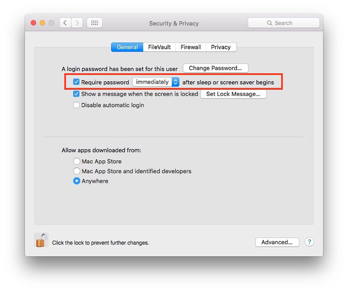 cách khóa màn hình Macbook