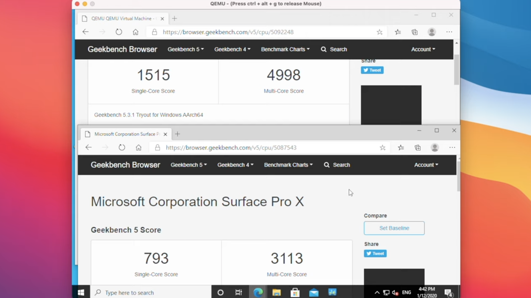 Ảo hoá Windows 10 trên Mac chạy chip M1, hiệu năng vượt Surface Pro X 