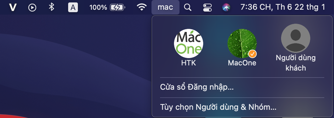 Hướng dẫn chuyển tài khoản người dùng nhanh trên macOS Big Sur