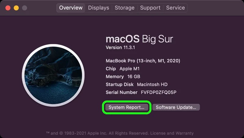 Kiểm tra chu kỳ sạc MacBook