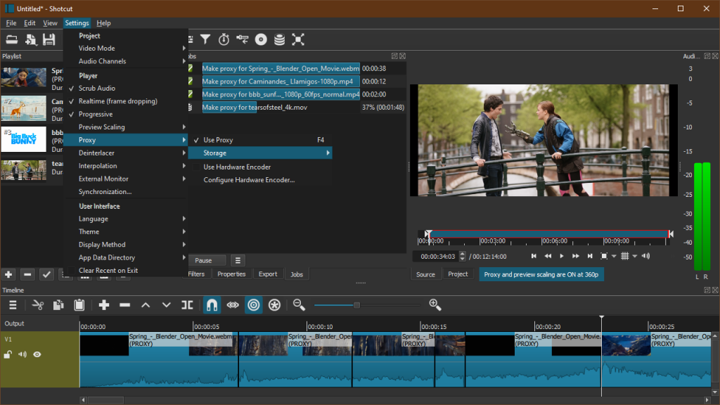 ShotCut TimeLine