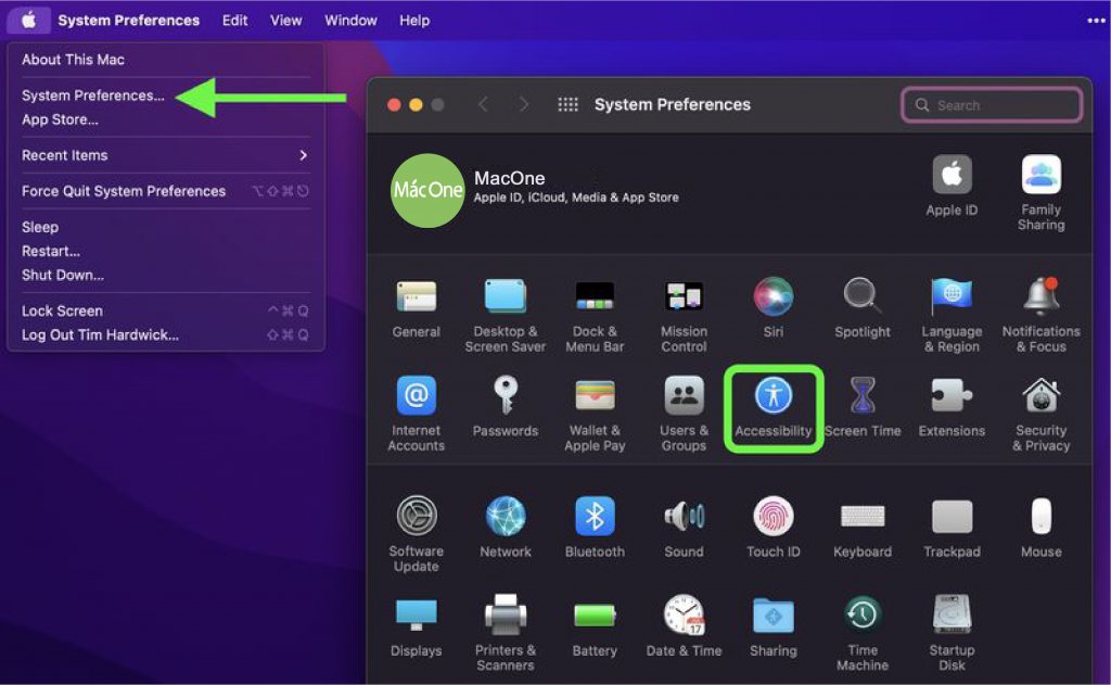 chuyển đổi màu con trỏ chuột trên macOS Monterey - 1