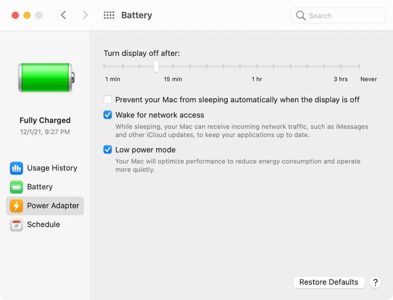macos-monterey-low-power-mode-power-adapter