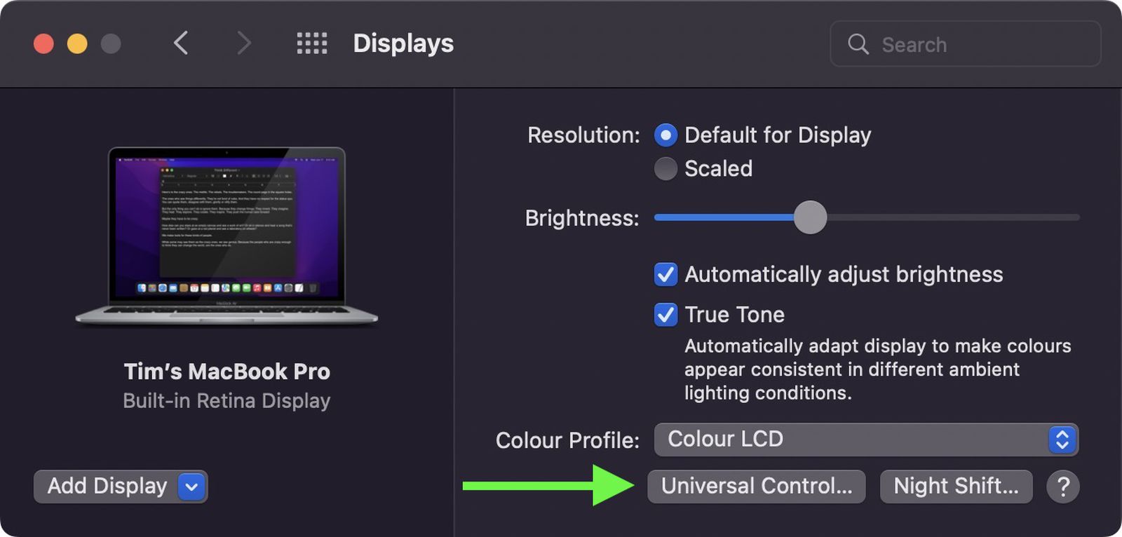 Thiết lập Universal Control trên Mac  2
