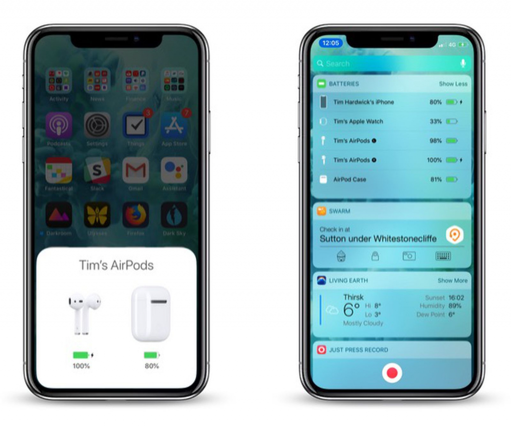 Kiểm tra tình trạng pin trên AirPods