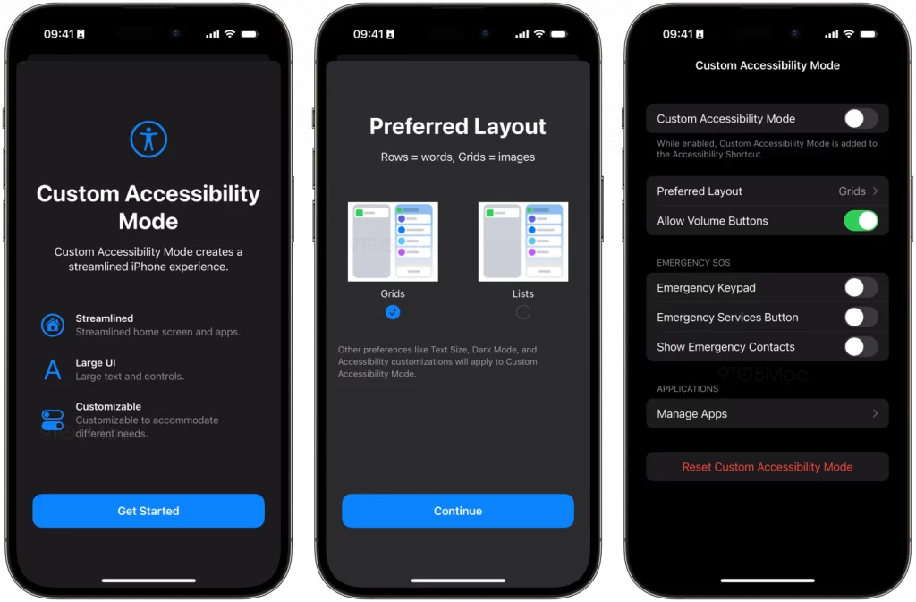 Customer Accessibility Mode