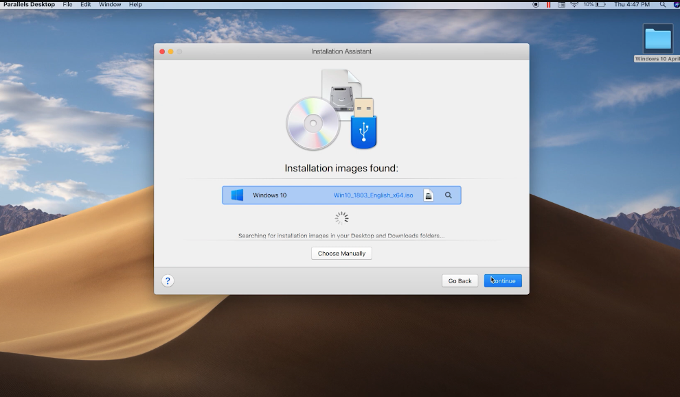 Bước 2: Tiếp đó bạn click vào mục Select a file. Lựa chọn file cài đặt Windows đã được tải ở phía trên. Sau đó click chọn Continue để tiếp tục