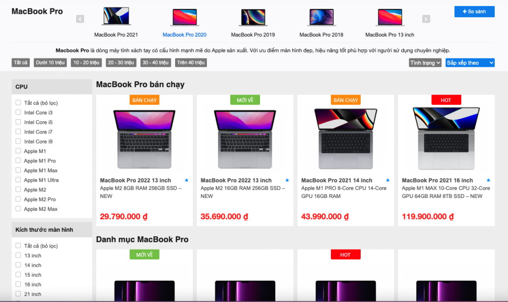 Macbook pro 2023 vs Macbook Pro 2019: Giá bán khi ra mắt