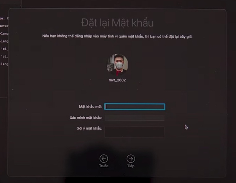 Nhập mật khẩu mới 