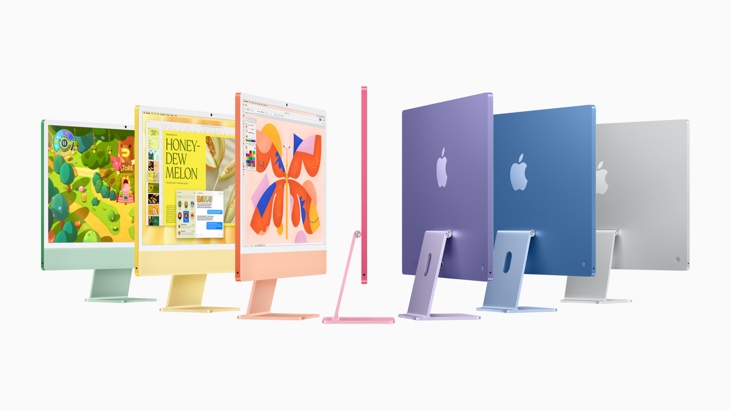 iMac M4 24 inch nhìn từ phía trước trên trang sản phẩm