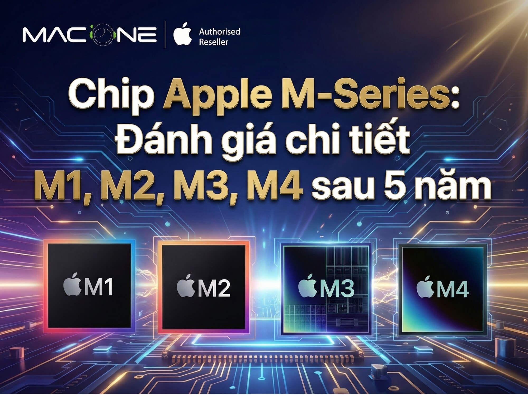 Chip Apple M-Series: Đánh giá chi tiết M1, M2, M3, M4