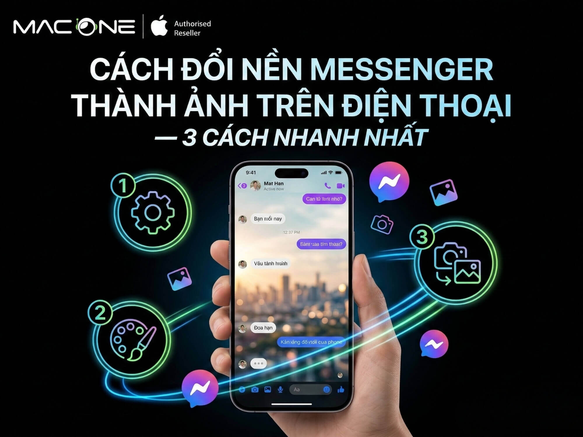 Cách đổi nền Messenger thành ảnh trên điện thoại — 3 cách nhanh nhất